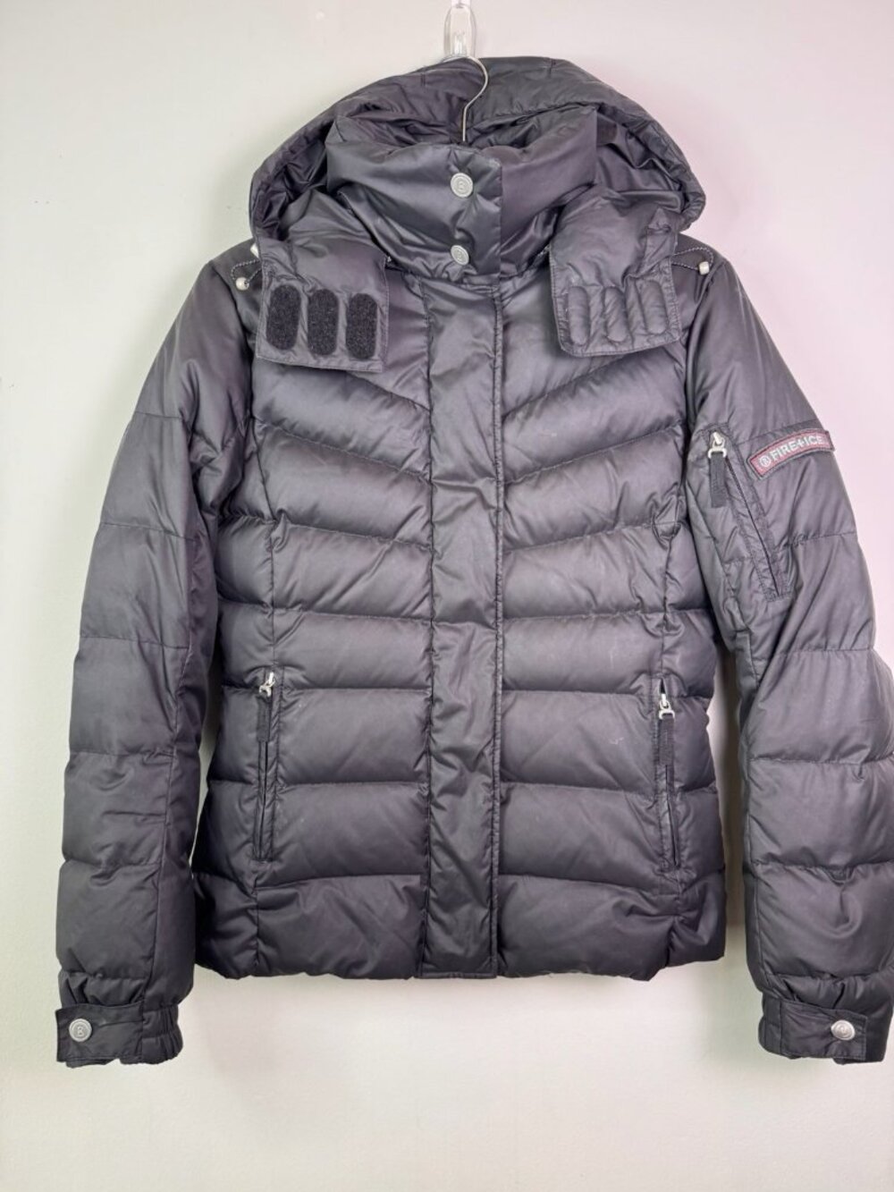 Bogner Fire+Ice 600 Women's Ski Down Jacket Hood Size XS Black